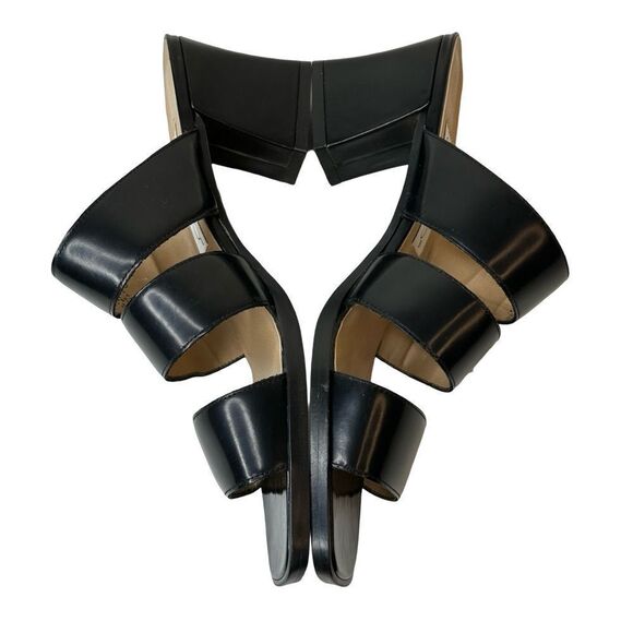 CALICO Black Leather Strappy Buckle Mule Sandals Size 7.5 - Picture 11 of 16